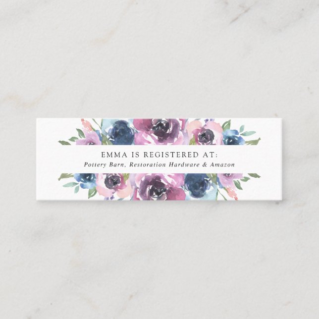 Blooms de minuit | Cartes d'enregistrement de la n (Devant)