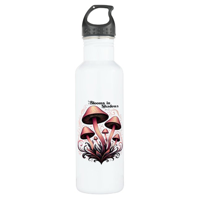 Blooms Shadows - Whimsigoth Mushroom Art Pasta mac Edelstahlflasche (Vorderseite)