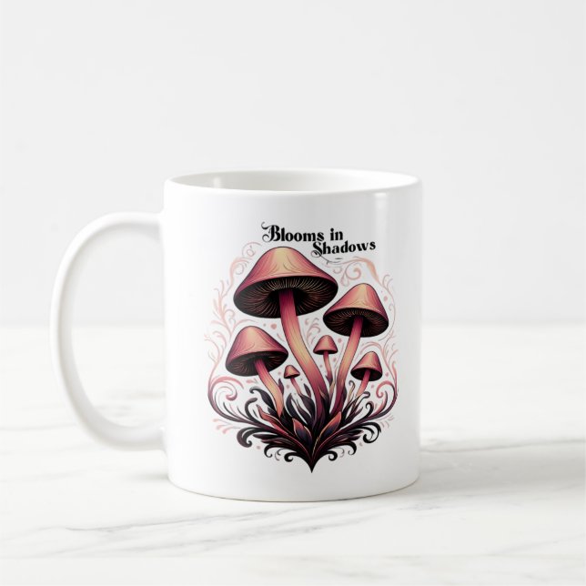 Blooms Shadows - Whimsigoth Mushroom Art Pasta mac Kaffeetasse (Links)