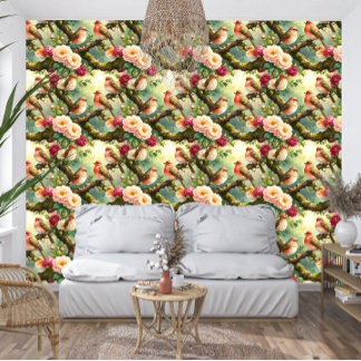 Bloomsong Haven | Songbird Floral Airbnb Tapete