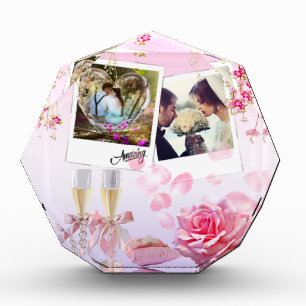 Bloque para fotos personalizado con rosas