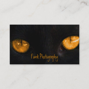 BLOR schwarze Katzen-Orangen-Augen Visitenkarte