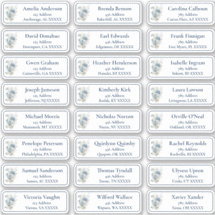 Bloral anpassbare Hochzeitgastadressen-Labels Aufkleber