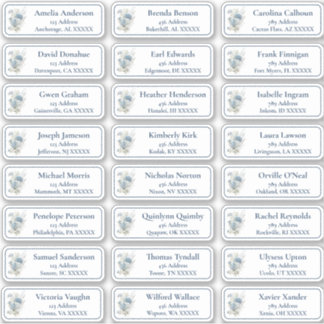 Bloral anpassbare Hochzeitgastadressen-Labels Aufkleber