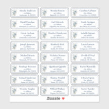 Bloral anpassbare Hochzeitgastadressen-Labels