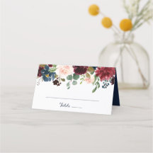 Bloral Burgundy Navy Blush Elegante Hochzeit