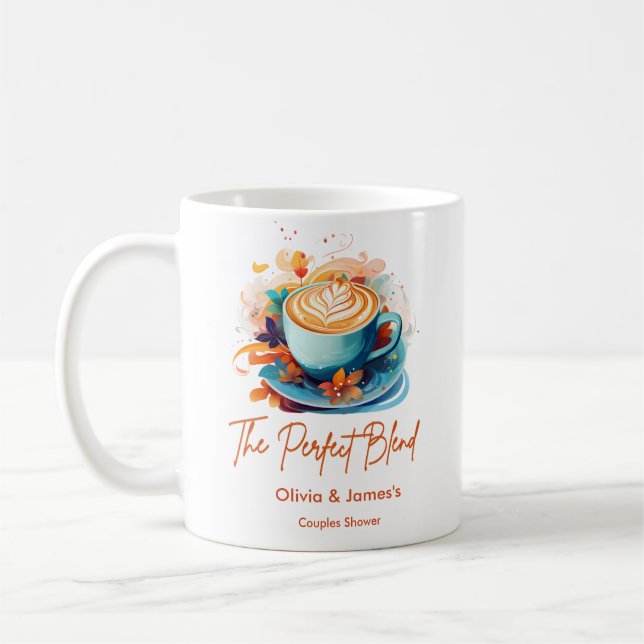 Bloral Die perfekte Mischung Brautpaare Dusche Kaffeetasse (Links)