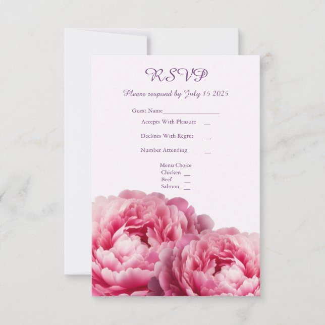 Bloral Embrace Wedding RSVP Card (Vorderseite)