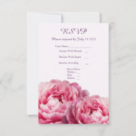 Bloral Embrace Wedding RSVP Card Karte