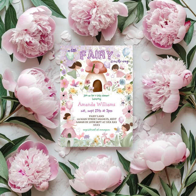 Bloral Fairy Forest Baby Girl Dusche Einladung (Von Creator hochgeladen)