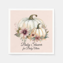 Bloral Fall Pumpkin Blush Pink Baby Girl Dusche