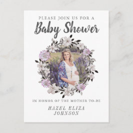 Bloral Foto Maternity Baby Shower Einladungen