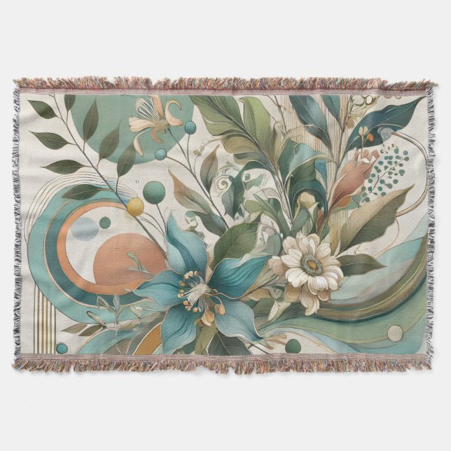 Bloral Geometric Harmony Blanket Decke (Vorderseite)