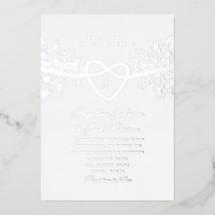 Bloral Gilded Silver Wedding Foil Einladung