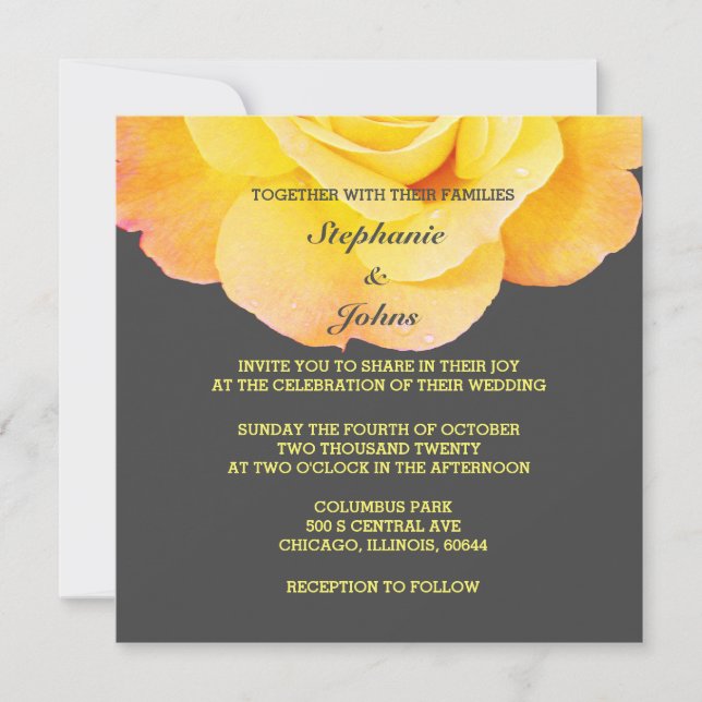 Bloral Golden Yellow Orange Gray 2022 Hochzeit (Vorderseite)