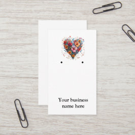 Bloral heart Earring Card Visitenkarte