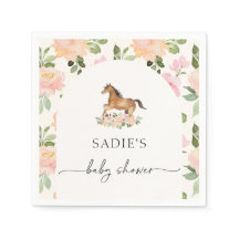 Bloral Horse Baby Shower Napkins