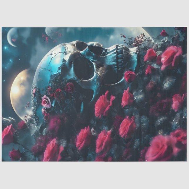 Bloral Skull Seidenpapier (Vorderseite)