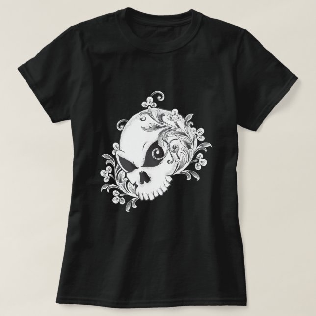 Bloral Skull T-Shirt (Design vorne)