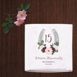 Bloraler Western Horseshoe Quinceanera Geschenkschachtel