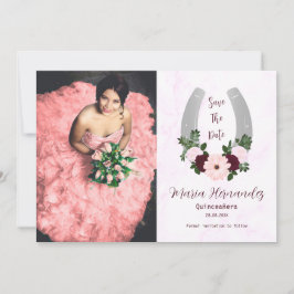 Bloraler Western Horseshoe Quinceanera Save The Date