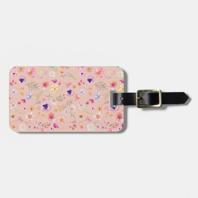 Bloß Bliss Gepäckmarke - Peach Blush Charm Gepäckanhänger (Vorderseite horizontal)