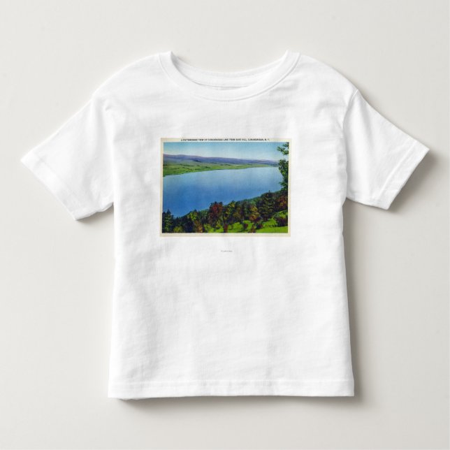 Bloße Hügel-Ansicht von Canandaigua See Kleinkind T-shirt (Vorderseite)