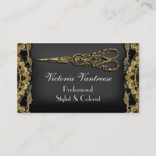 Bloßes Hazelhurst Scissor 3,5" x 2" elegant Visitenkarte (Vorderseite)