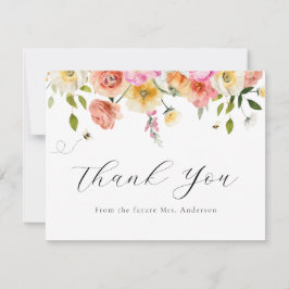 Blossom and Honey Thank You Note Card Dankeskarte