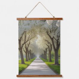 "Blossom Archway - Blume Baumstollenwall Wandteppich Mit Holzrahmen