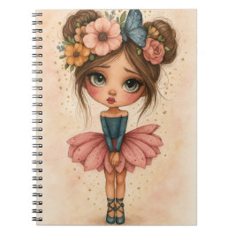 Blossom Ballerina Mädchen Notizbuch Notizblock