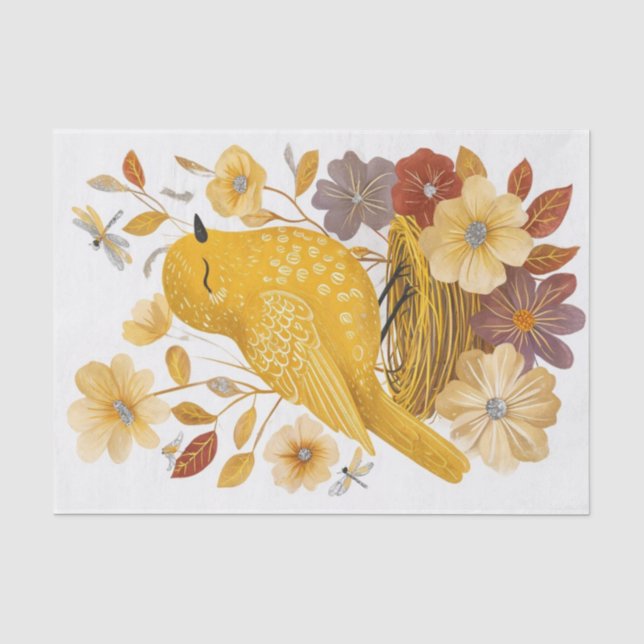 Blossom & Beak Seidenpapier (Vorderseite)