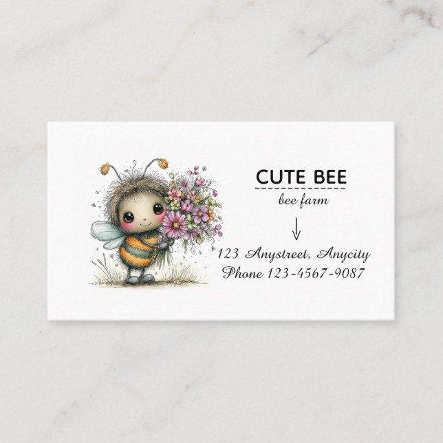Blossom Bee Buddy Visitenkarte (Vorderseite)