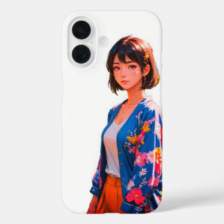 Blossom Blue iPhone 16 Coque