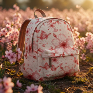 Blossom-Blume-Rucksack Blühendes Blumendesign Bedruckter Rucksack
