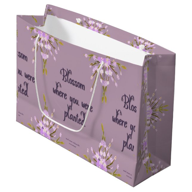 Blossom Blumen Mel Mae Schmidt Stationery Große Geschenktüte (Vorderseite Schrägansicht)