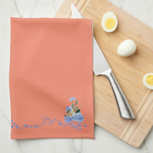 Blossom Breeze Blumenküche Handtuch auf Pfirsich