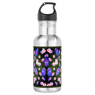 Blossom Breeze Blush Pink Blooms Lavendel Blau Edelstahlflasche