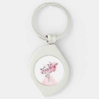 Blossom Breeze – Tränenförmiger Blumenanhänger Schlüsselanhänger