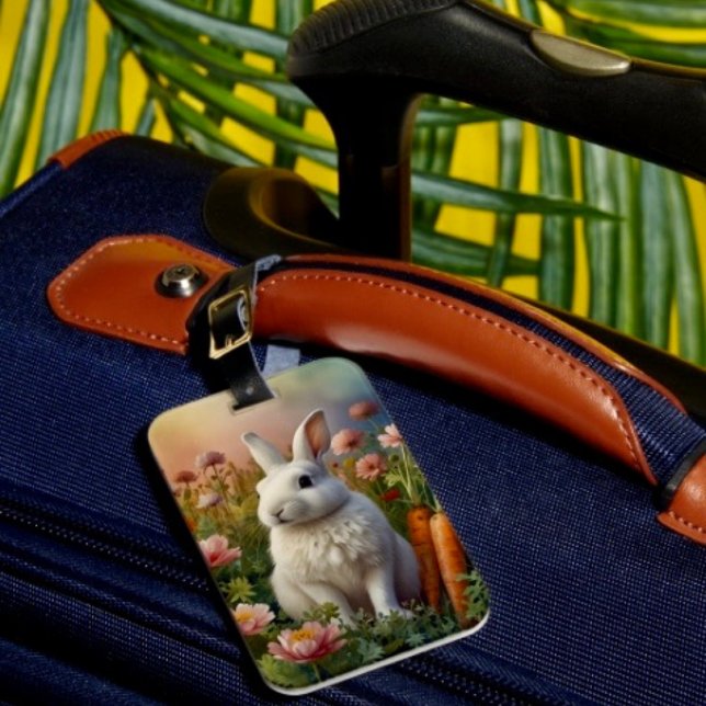Blossom Bunny & Carrot Patch-Gepäckanhänger  Gepäckanhänger (Von Creator hochgeladen)