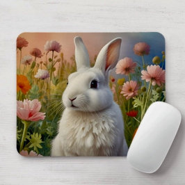 Blossom Bunny & Carrot Patch Mouse Pad Mousepad