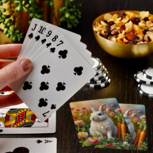 Blossom Bunny & Carrot Patch Spielkarten 