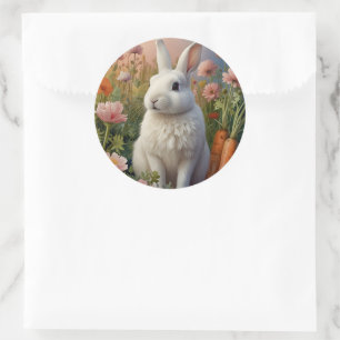 Blossom Bunny & Carrot Pflaster Runder Aufkleber
