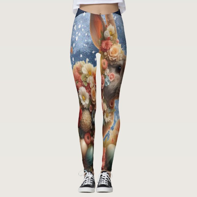 Blossom Bunny Ostern  Leggings (Vorderseite)