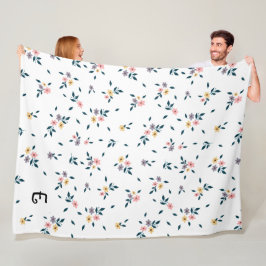 Blossom Charm Monogram Fleecedecke