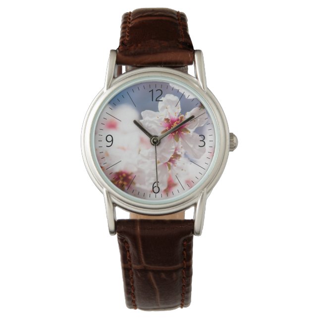 Blossom des Mandelbaums Armbanduhr (Vorderseite)
