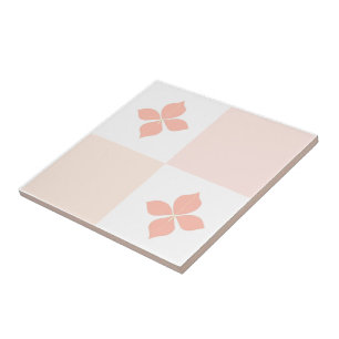 Blossom eleganter Lachs florale Fliesen Set Muster