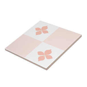 Blossom eleganter Lachs florale Fliesen Set Muster
