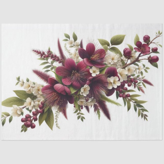 Blossom Foliage Decoupage Seidenpapier (Vorderseite)