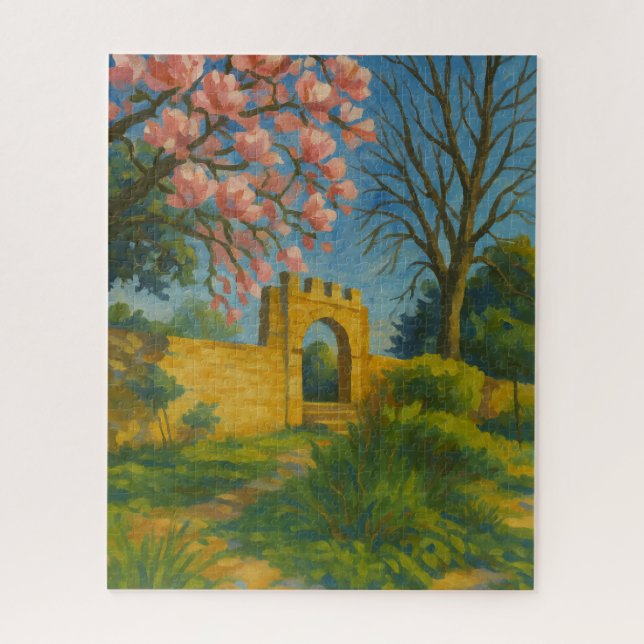 Blossom Gate - Bezaubernde Gartenmalerei (Vertikal)